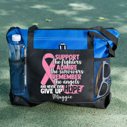 Support The Fighters Admire The Survivors Remeber The Angels Tote Bag