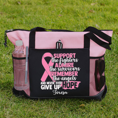 Support The Fighters Admire The Survivors Remeber The Angels Tote Bag
