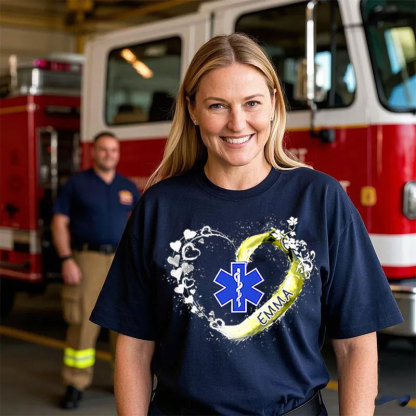 Paramedic EMS EMT Beautiful Heart Personalized T-Shirt
