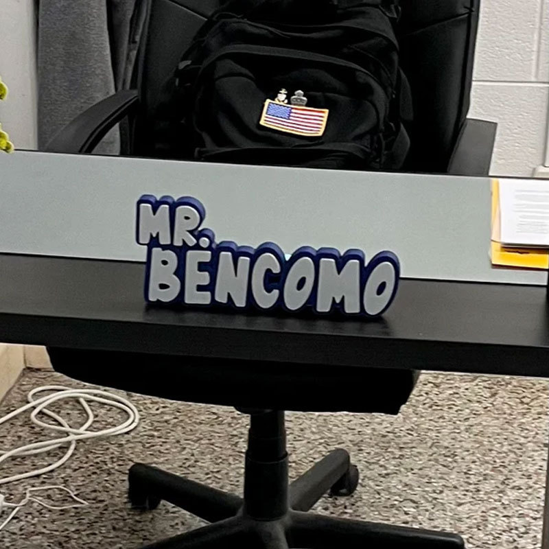 Teacher Name Plate Multicolor 3D Teacher Name Sign