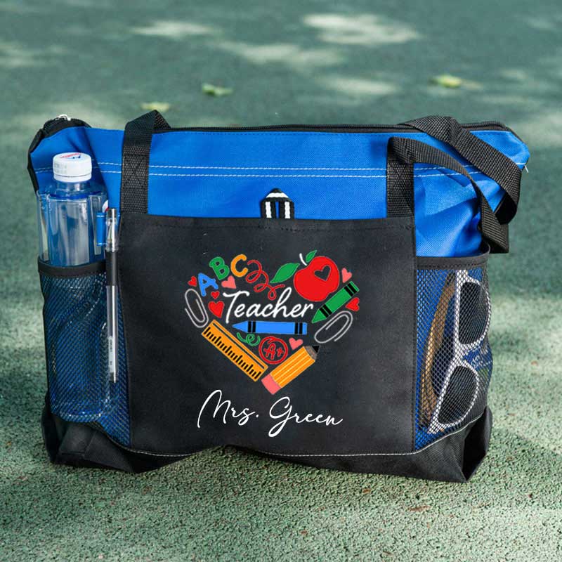 Teaching Heart School Supplies, Apple Crayons Pencil Tote Bag