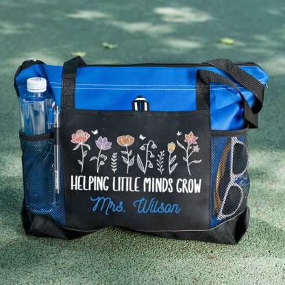 Helping Little Minds Grown Personalized Teacher Tote Bag