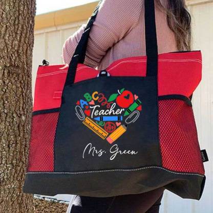 Teaching Heart School Supplies, Apple Crayons Pencil Tote Bag