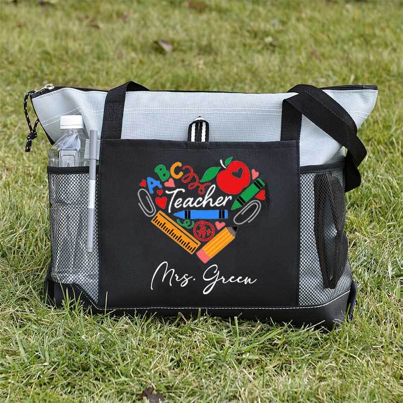 Teaching Heart School Supplies, Apple Crayons Pencil Tote Bag