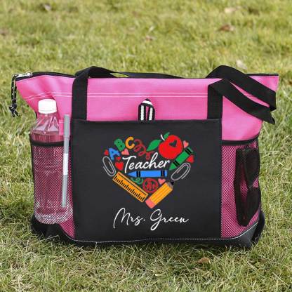 Teaching Heart School Supplies, Apple Crayons Pencil Tote Bag