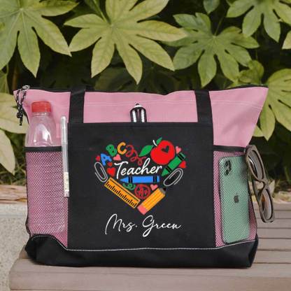 Teaching Heart School Supplies, Apple Crayons Pencil Tote Bag