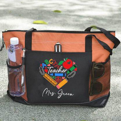 Teaching Heart School Supplies, Apple Crayons Pencil Tote Bag