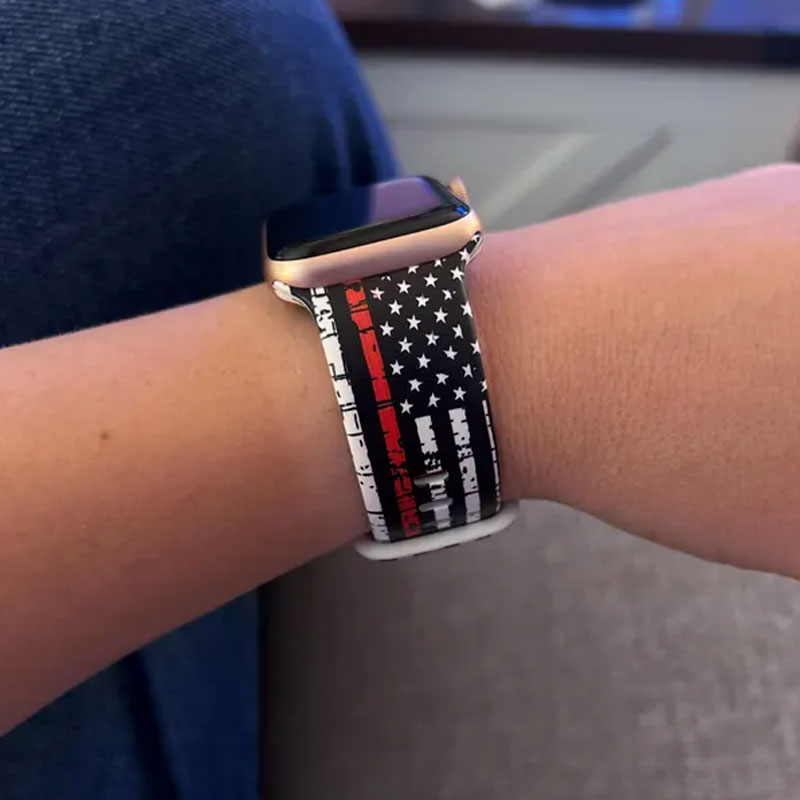 Thin Red Line Watch Band Firefighter Watch Band