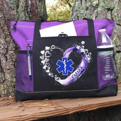 Paramedic EMS EMT Beautiful Heart Personalized Tote Bag