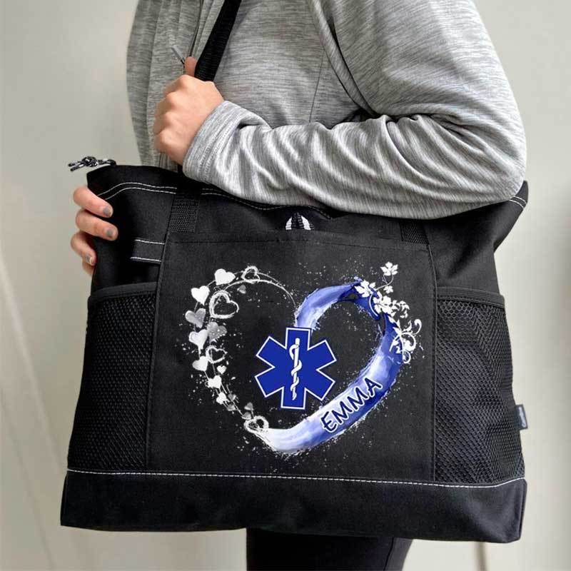 Paramedic EMS EMT Beautiful Heart Personalized Tote Bag