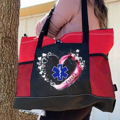 Paramedic EMS EMT Beautiful Heart Personalized Tote Bag