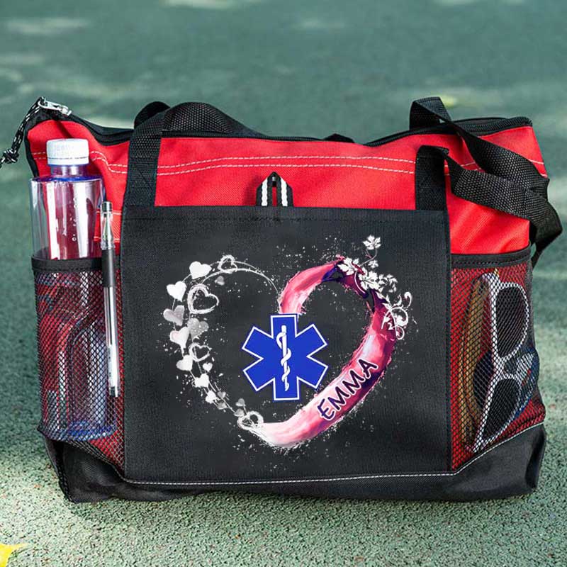 Paramedic EMS EMT Beautiful Heart Personalized Tote Bag