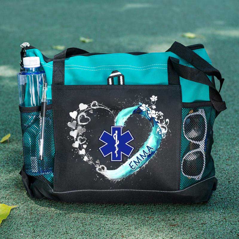 Paramedic EMS EMT Beautiful Heart Personalized Tote Bag