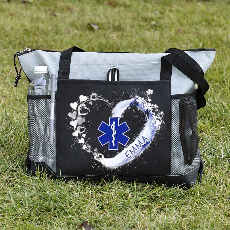 Paramedic EMS EMT Beautiful Heart Personalized Tote Bag