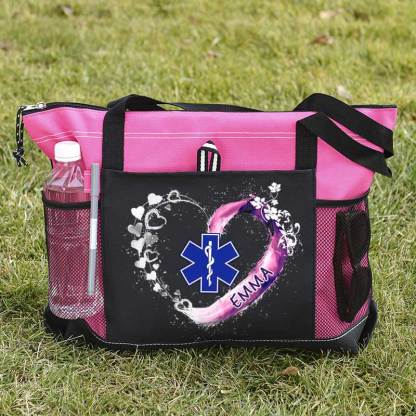 Paramedic EMS EMT Beautiful Heart Personalized Tote Bag
