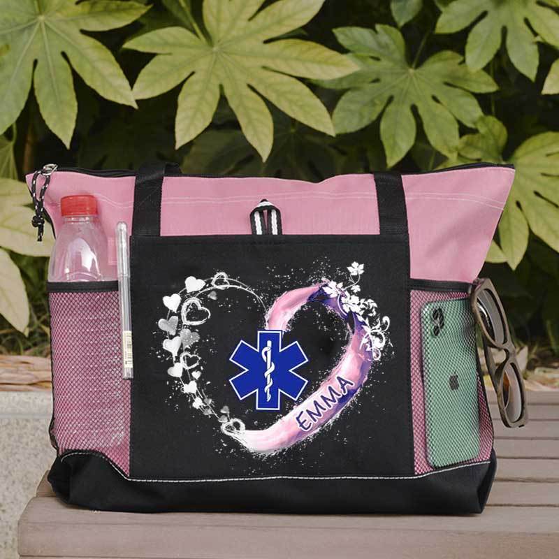 Paramedic EMS EMT Beautiful Heart Personalized Tote Bag