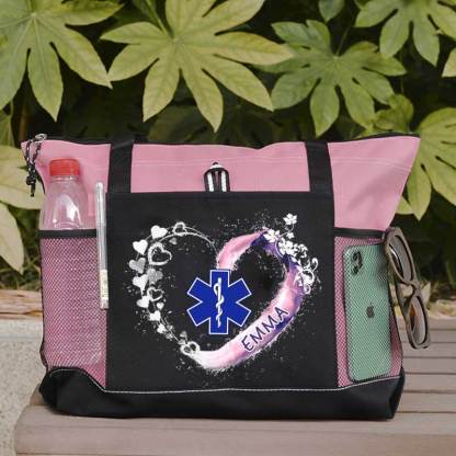 Paramedic EMS EMT Beautiful Heart Personalized Tote Bag