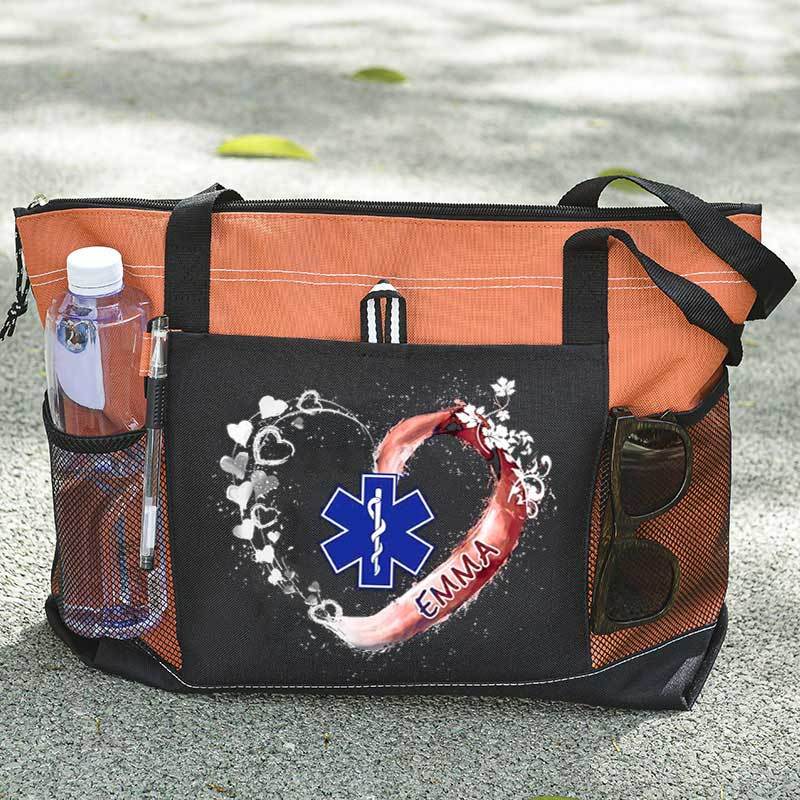 Paramedic EMS EMT Beautiful Heart Personalized Tote Bag