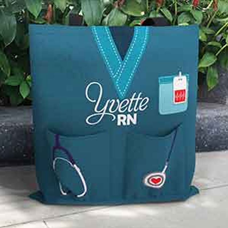 Personalized Medical Worker Uniform Inspired Tote Bag