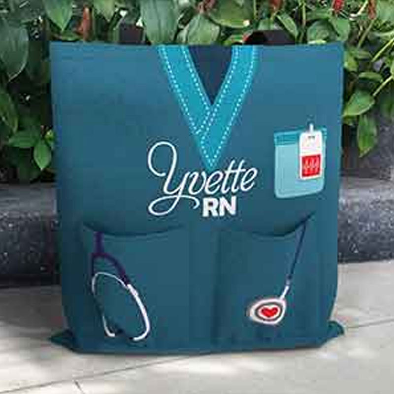 Personalized Medical Worker Uniform Inspired Tote Bag
