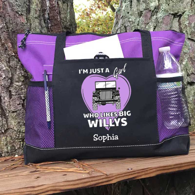 I'm Just a Girl Who Likes Big Willys Tote Bag