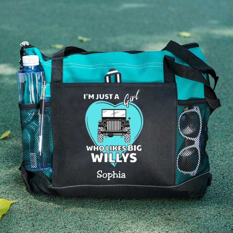 I'm Just a Girl Who Likes Big Willys Tote Bag