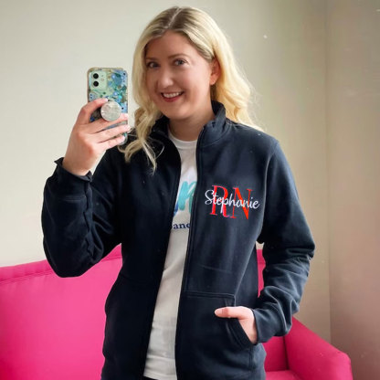 Nurse Sweatshirt 1/4 Zip Embroidered Sweatshirt for RN, Nursing Student