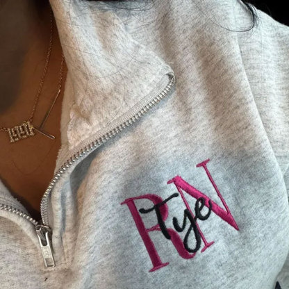 Nurse Sweatshirt 1/4 Zip Embroidered Sweatshirt for RN, Nursing Student