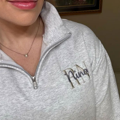 Nurse Sweatshirt 1/4 Zip Embroidered Sweatshirt for RN, Nursing Student