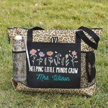 Helping Little Minds Grown Personalized Teacher Tote Bag