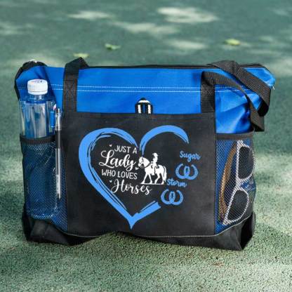 Just a Lady Who Loves Horses Personalized Horse Rider Barn Bag