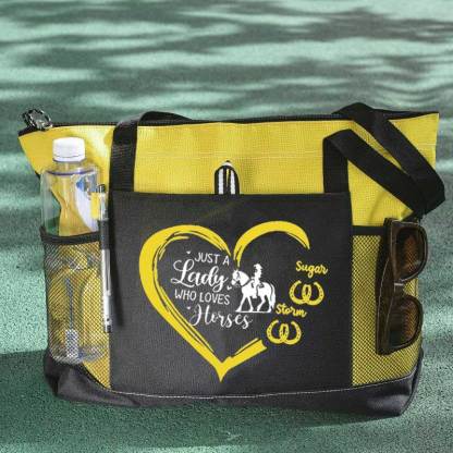 Just a Lady Who Loves Horses Personalized Horse Rider Barn Bag