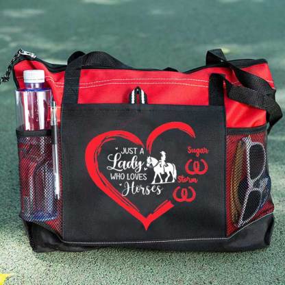 Just a Lady Who Loves Horses Personalized Horse Rider Barn Bag