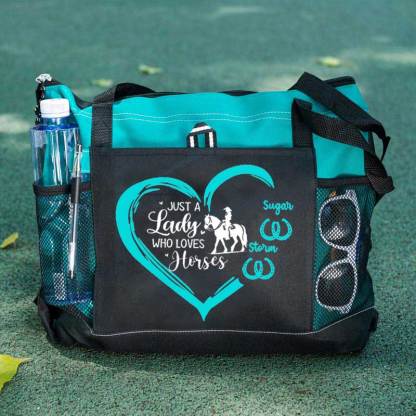 Just a Lady Who Loves Horses Personalized Horse Rider Barn Bag