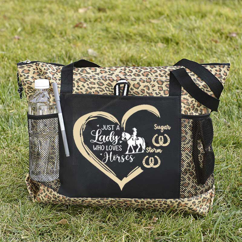 Just a Lady Who Loves Horses Personalized Horse Rider Barn Bag