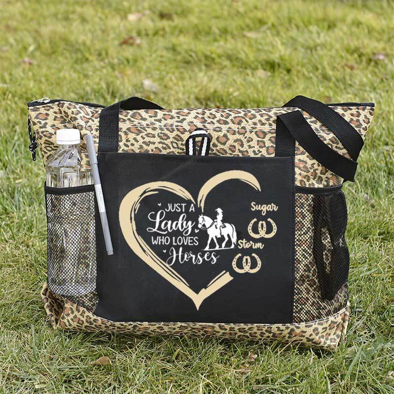 Just a Lady Who Loves Horses Personalized Horse Rider Barn Bag