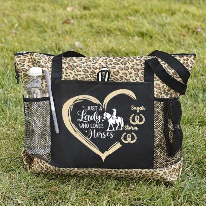 Just a Lady Who Loves Horses Personalized Horse Rider Barn Bag