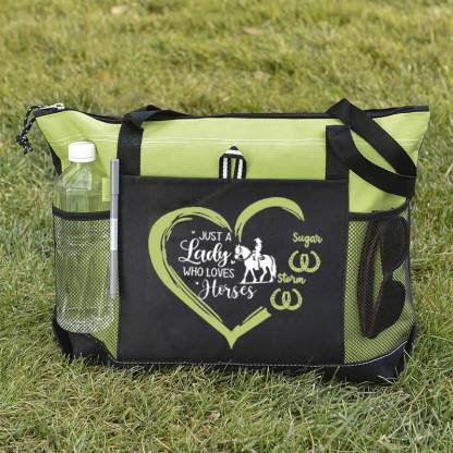 Just a Lady Who Loves Horses Personalized Horse Rider Barn Bag