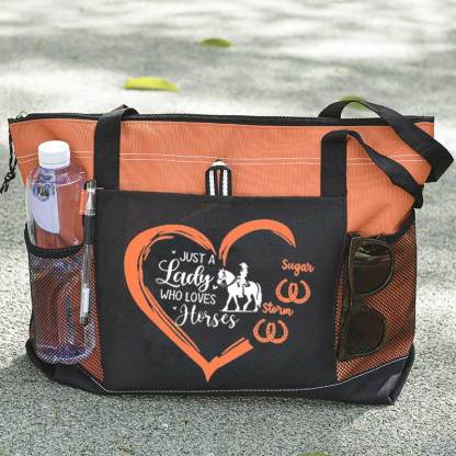 Just a Lady Who Loves Horses Personalized Horse Rider Barn Bag