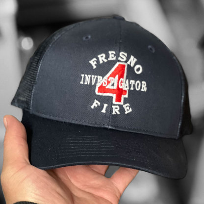 Personalized Your City /Number/ Name(Back) Embroidery Mesh Back Firefighter Hat