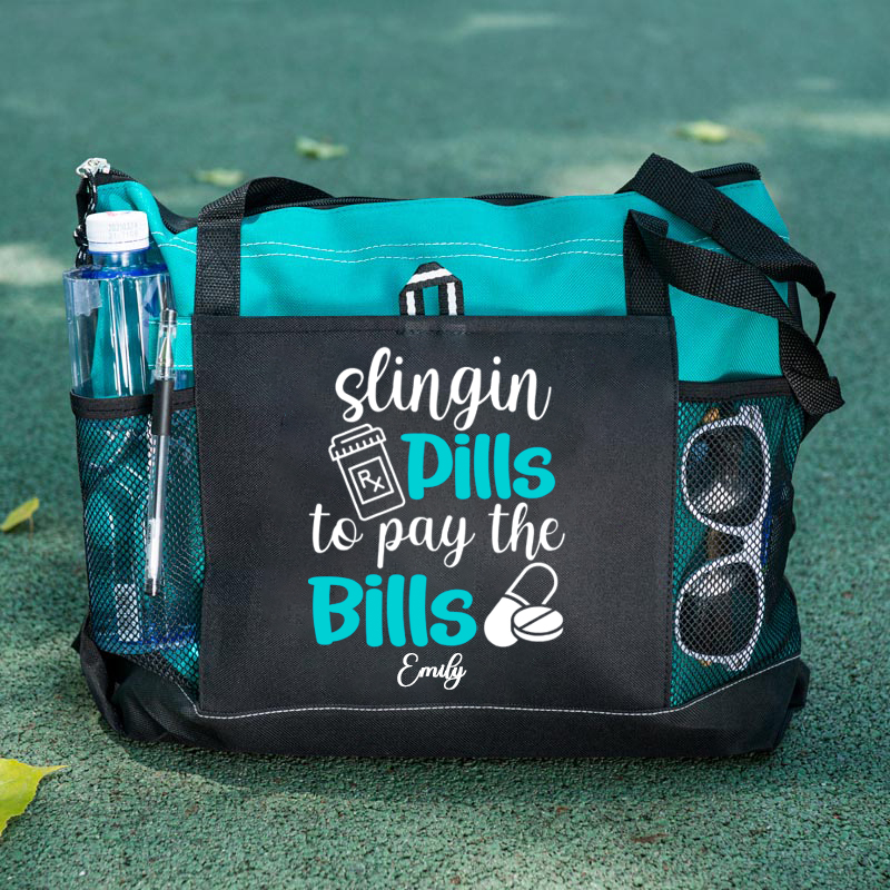 Slingin Pills To Pay The Bills Custom Tote Bag