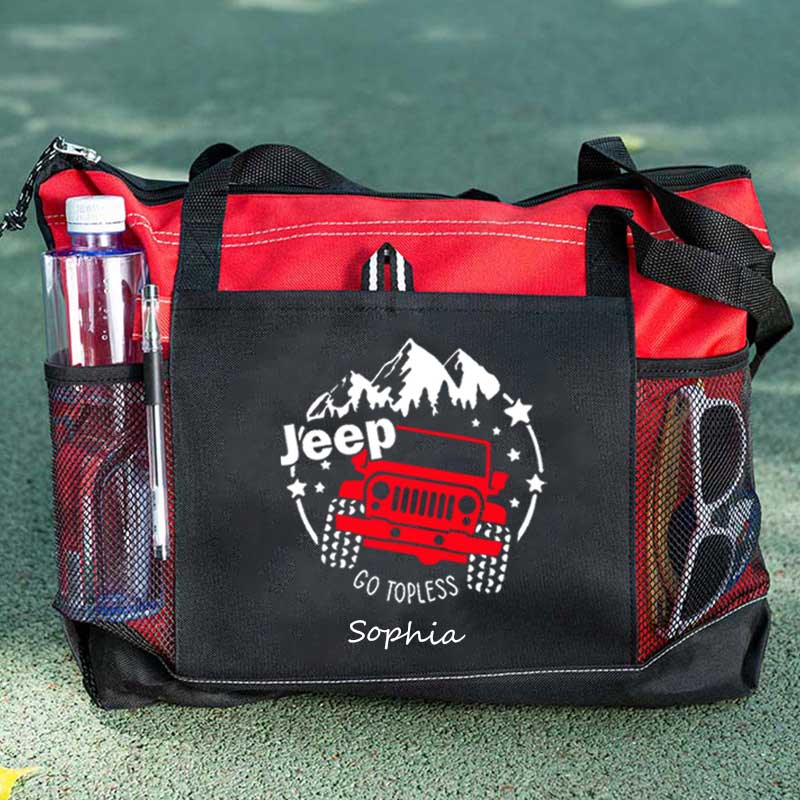 Jeep Go Topless Custom Tote Bag