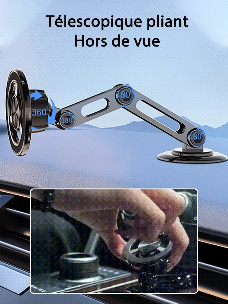 Support magnétique pliable