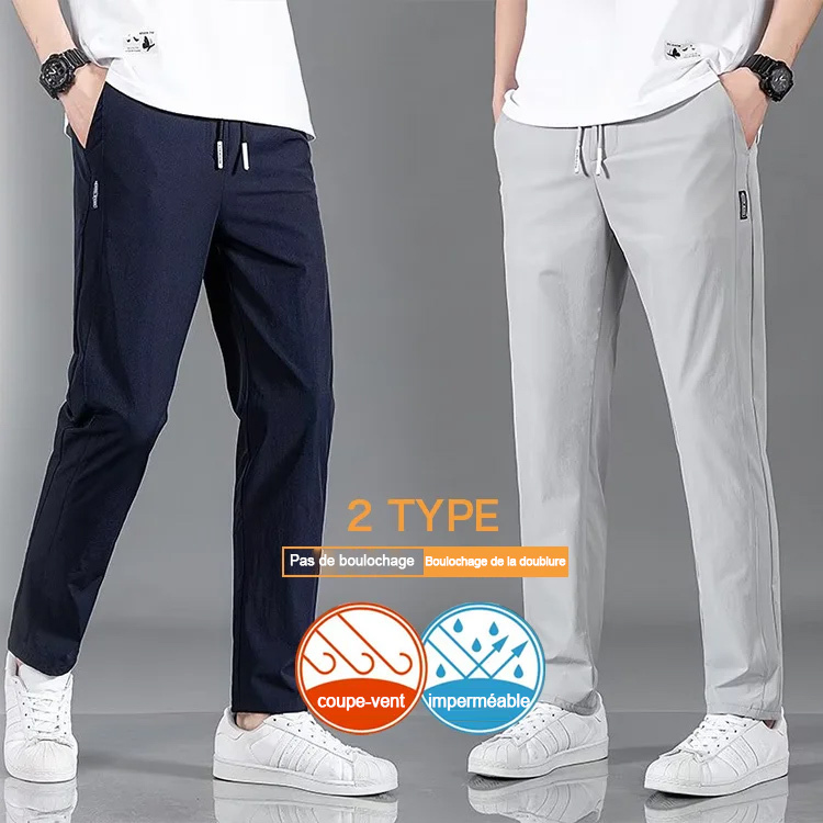 Pantalon décontracté à taille élastique 