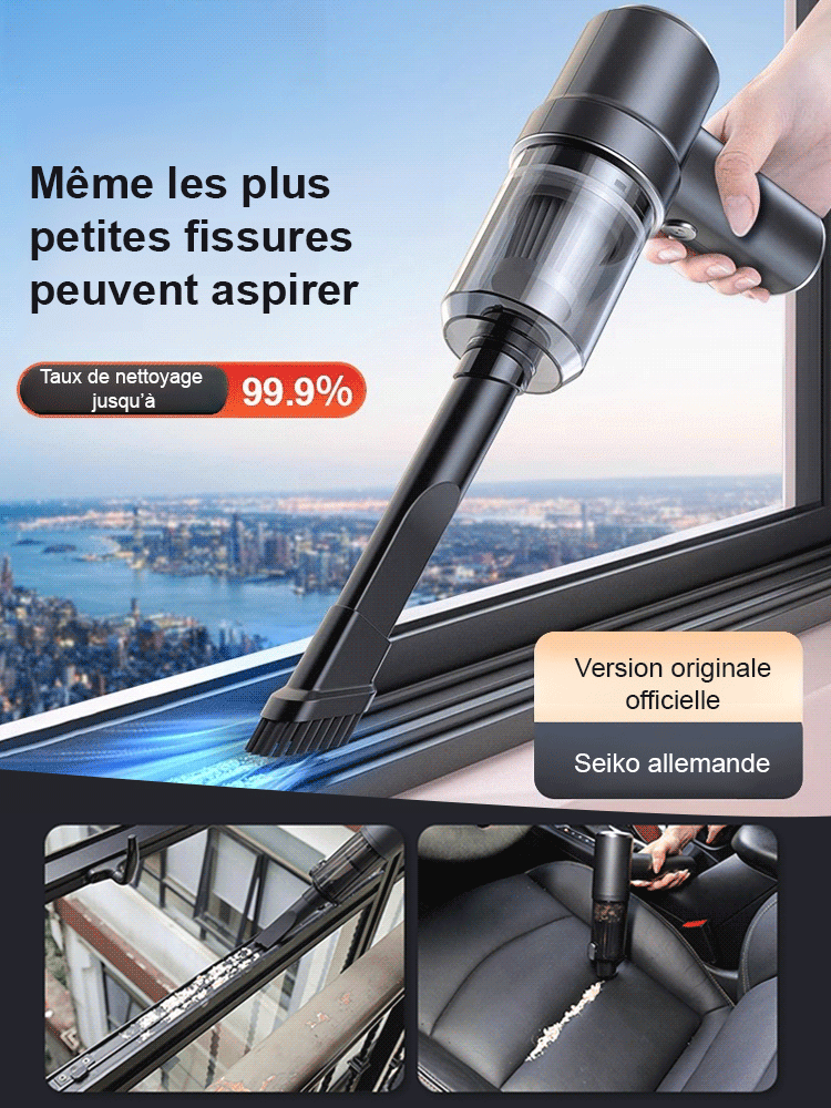 【Puissance d'aspiration 10 fois supérieure !】✨ Aspirateur de voiture multifonction avec fonctions d'aspiration, de soufflage et de gonflage