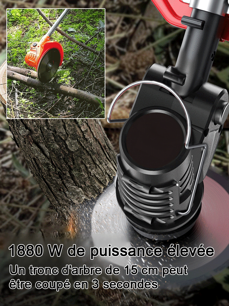 Tondeuse à gazon portable avec batterie au lithium Pas besoin de carburant. 🌿 Pas de cordon d'alimentation. Une seule charge complète suffit pour une autonomie de 30 jours