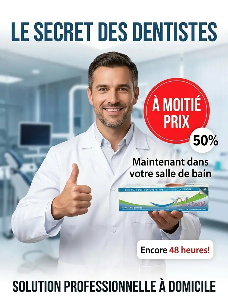 ✨ La Révolution pour Votre Dentier : Fixation Silicone Sans Colle ✨  Découvrez la méthode innovante qui change la vie de milliers de personnes en France ! Oubliez les crèmes adhésives pâteuses, salissantes et au goût chimique.