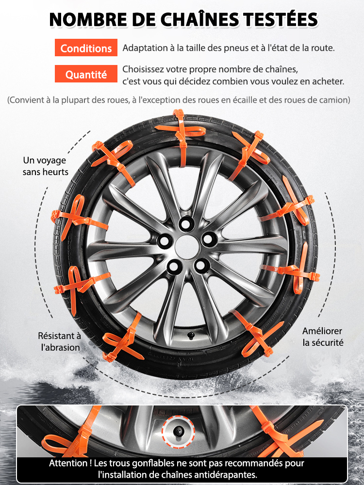 【Approuvé par les équipes de secours professionnelles】🧰 Plus besoin de changer de pneu, les mains restent propres : il suffit de tirer d’une seule main pour monter et démonter le pneu en seulement 10 secondes.