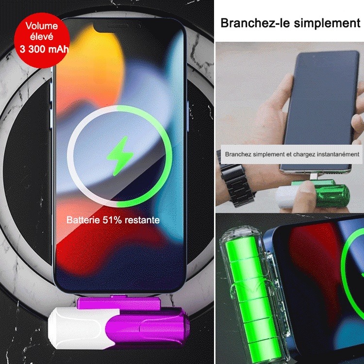 Banque d'alimentation portable à mini capsule