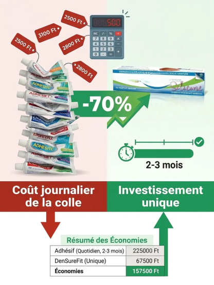 ✨ La Révolution pour Votre Dentier : Fixation Silicone Sans Colle ✨  Découvrez la méthode innovante qui change la vie de milliers de personnes en France ! Oubliez les crèmes adhésives pâteuses, salissantes et au goût chimique.